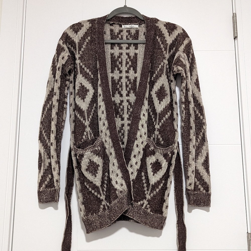 Grifflin Paris Wool Blend Belted Cardigan (french brand)